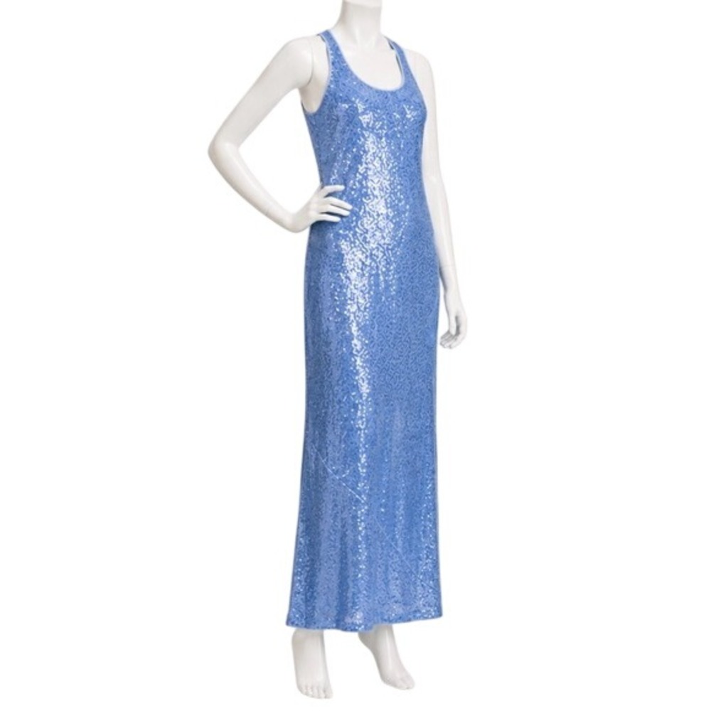 J. Crew โAliciaโ Cornflower Blue Sequin Racerback Dress